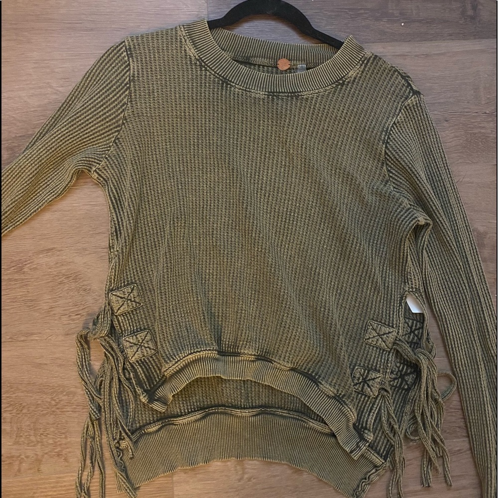 BNWT Free People Green Top